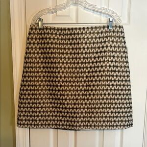 Chic Black and White Patterned Women's Skirt